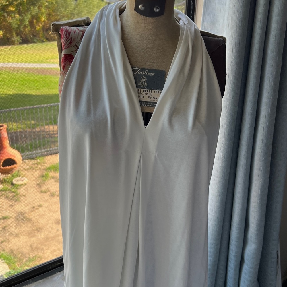 Halter type off white shell